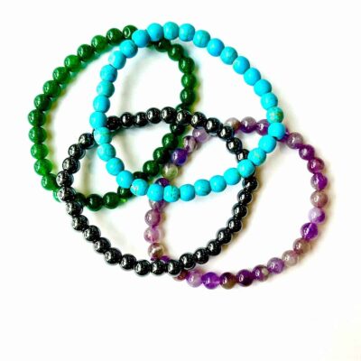 Photo of 6mm crystal bracelets in small pile